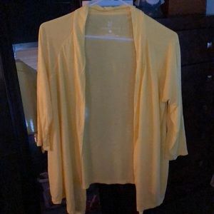 Yellow cardigan in like-new condition.